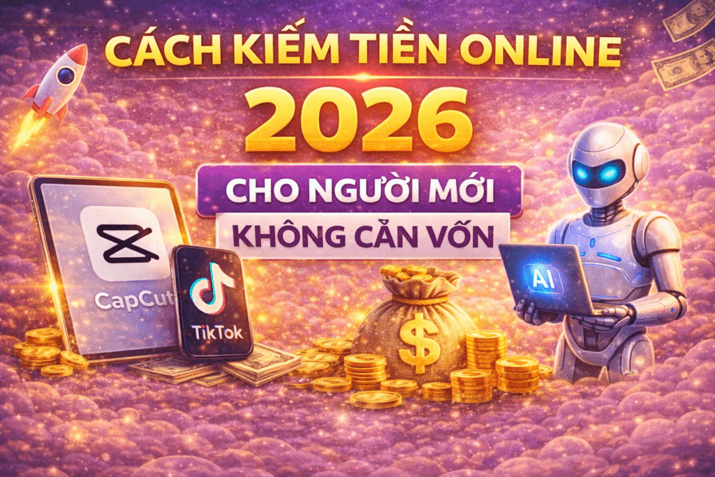cách kiếm tiền online cho người mới không cần vốn