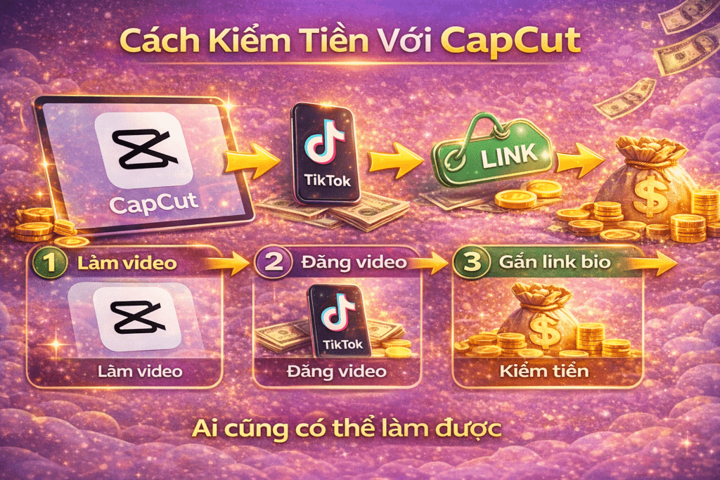 cách kiếm tiền online với capcut