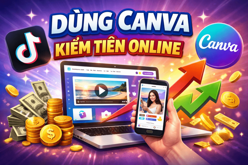 dùng canva kiếm tiền online