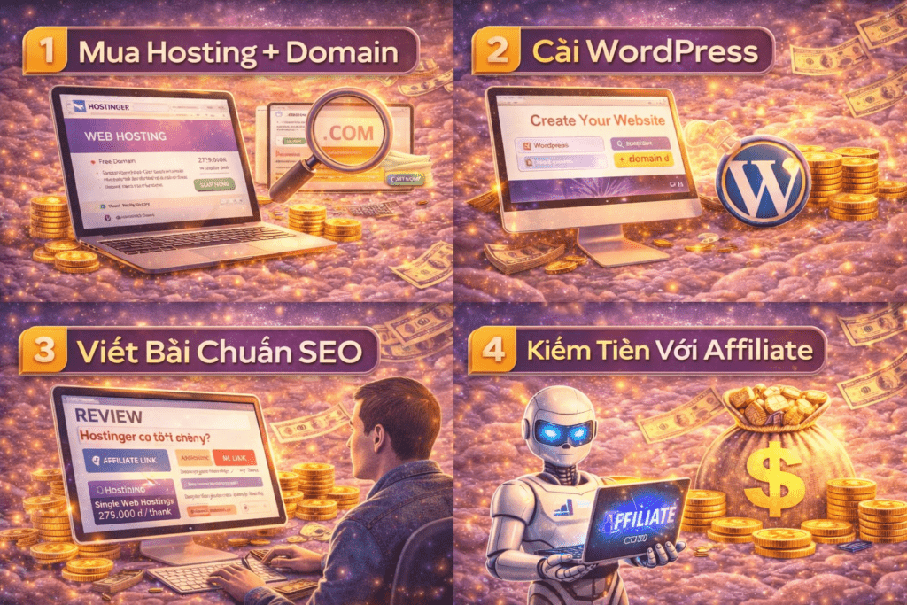 hướng dẫn tạo website kiếm tiền