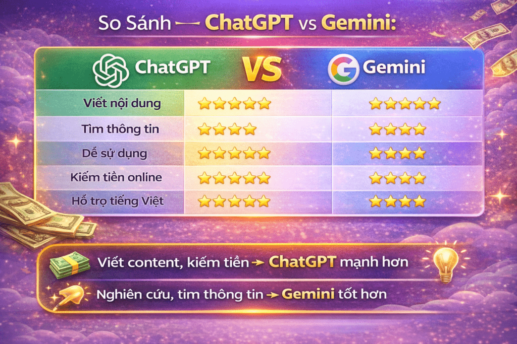 so sánh chatgpt và gemini 20262