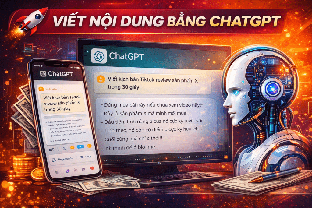 cách kiếm tiền tiktok bằng ai cho người mới