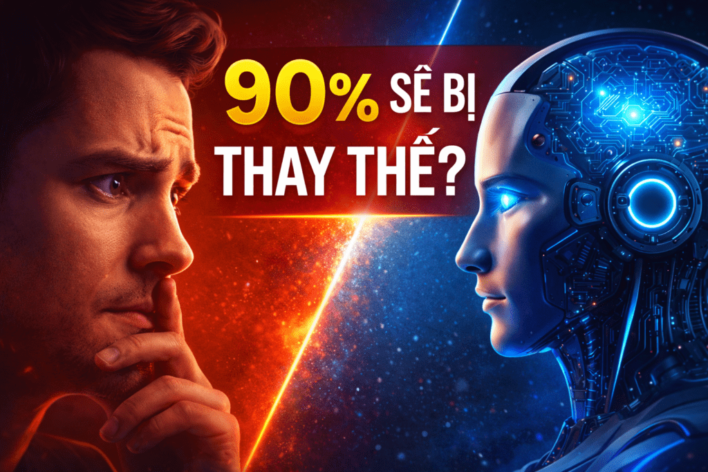 AI thay thế con người, 90% sẽ bị đào thải trong tương lai, robot và con người đối đầu