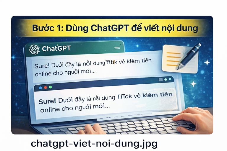 cách dùng chatgpt kiếm tiền cho người mới