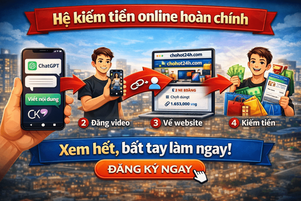 he thong kiem tien online tu ai va tiktok