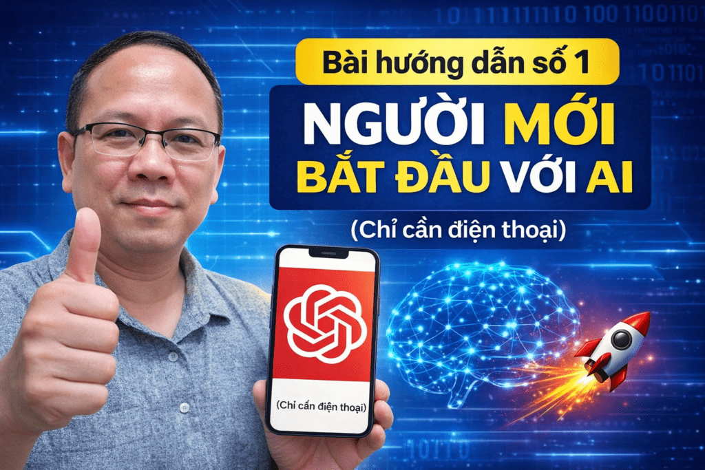 Hướng dẫn AI cho người mới bắt đầu từ số 0, chỉ cần điện thoại, dễ hiểu và thực hành ngay