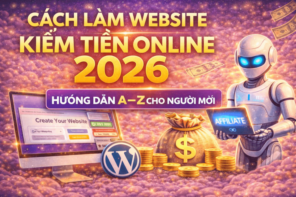 Hướng dẫn kiếm tiền online 2026 chi tiết từ A-Z cho người mới bắt đầu. Cách tạo website, viết bài chuẩn SEO và kiếm tiền với affiliate marketing hiệu quả.