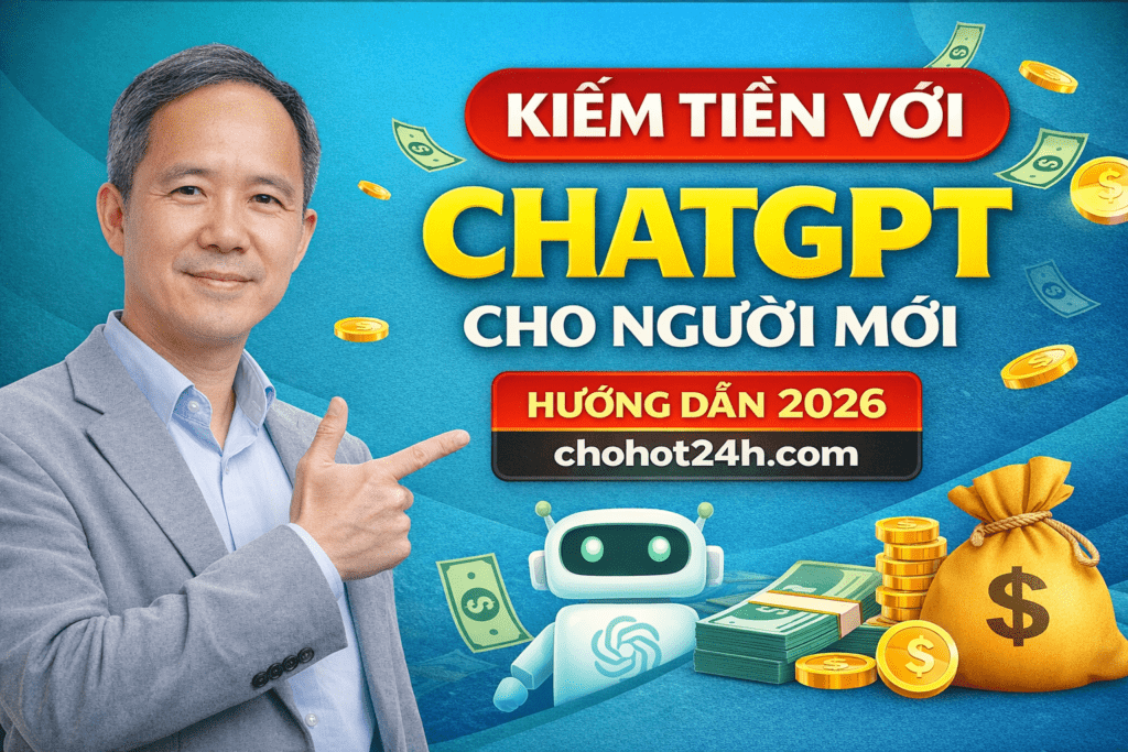 Cách kiếm tiền với ChatGPT cho người mới năm 2026, hướng dẫn chi tiết từ A đến Z