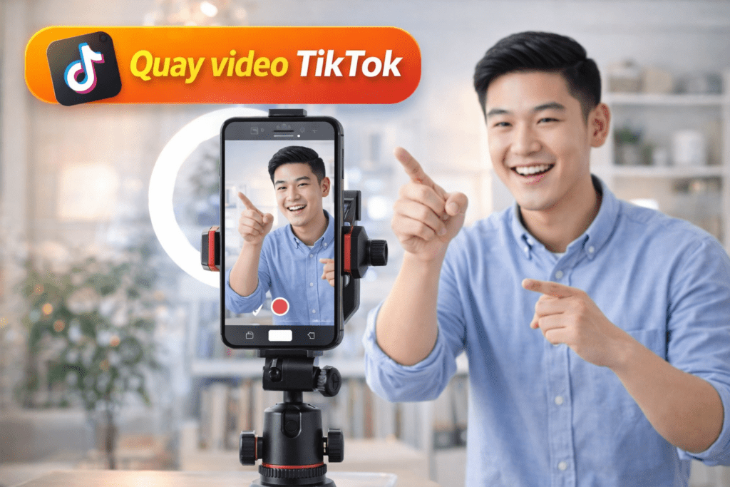 quay vidio tiktok vui ve