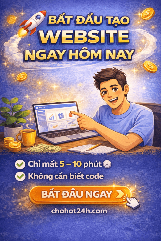 tao website de dang hom nay