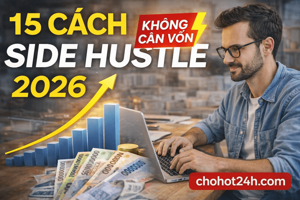 side hustle là gì 15 cách kiếm tiền không cần vốn 2026