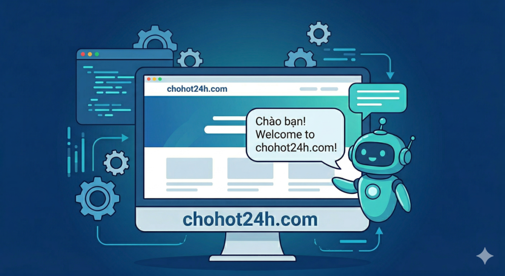 Giao diện Trợ lý AI Lyro tương tác với khách hàng trên website chohot24h.com