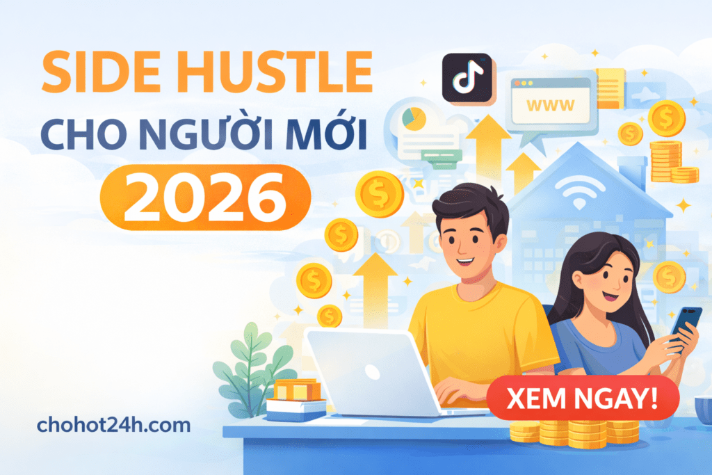 cơ hội side hustle cho người mới kiếm tiền online tại nhà 2026