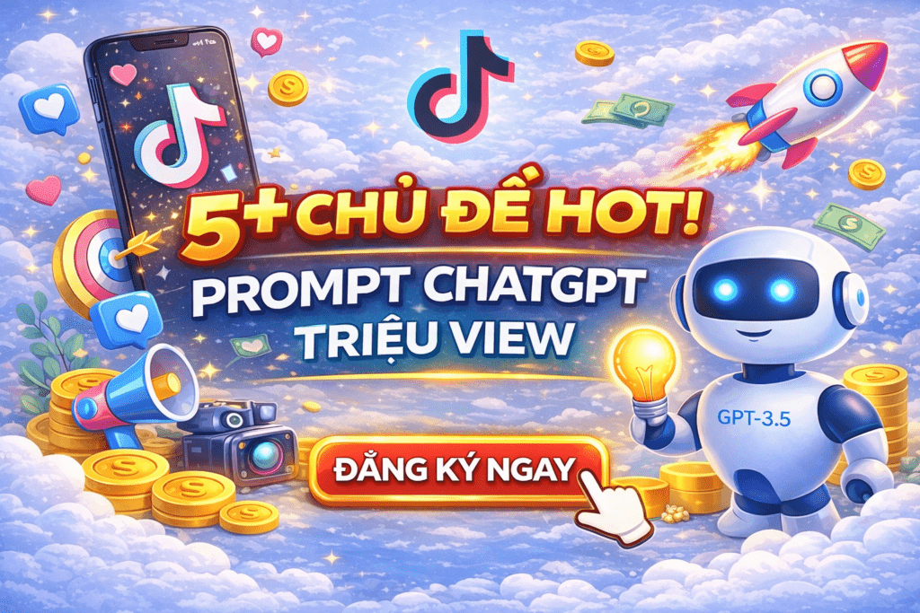 5 chủ đề TikTok hot với prompt ChatGPT giúp tạo nội dung triệu view và kiếm tiền online hiệu quả