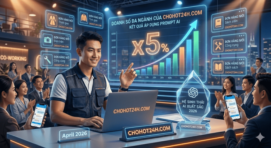 Thanh cong dot pha trong kinh doanh nho ung dung Prompt AI tai Chohot24h