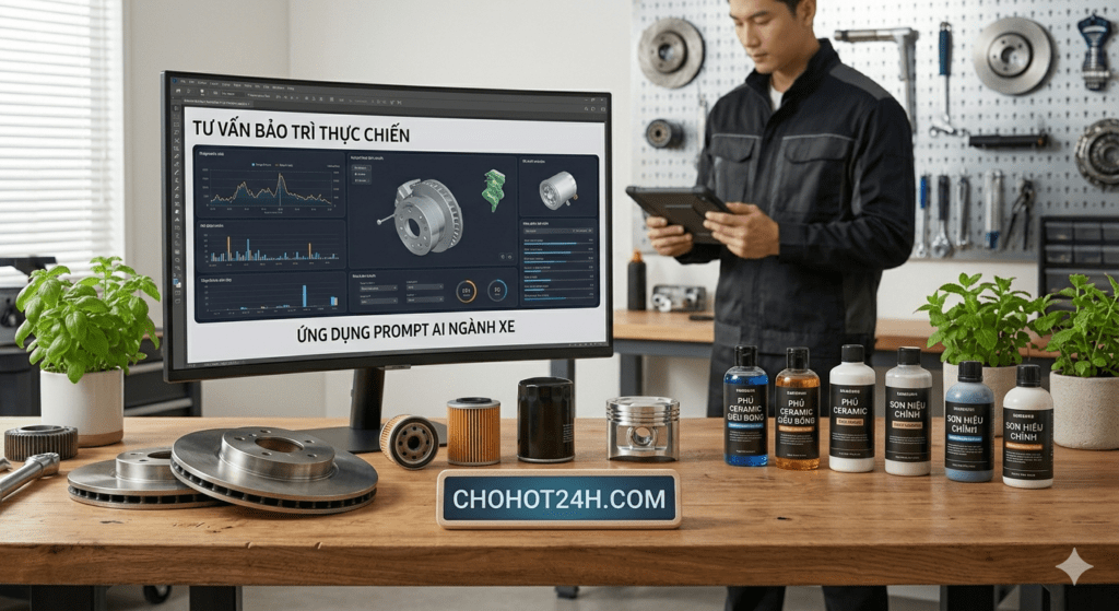 Hướng dẫn dùng Prompt AI tư vấn bảo trì và bán phụ tùng xe chuyên nghiệp - Chohot24h.com